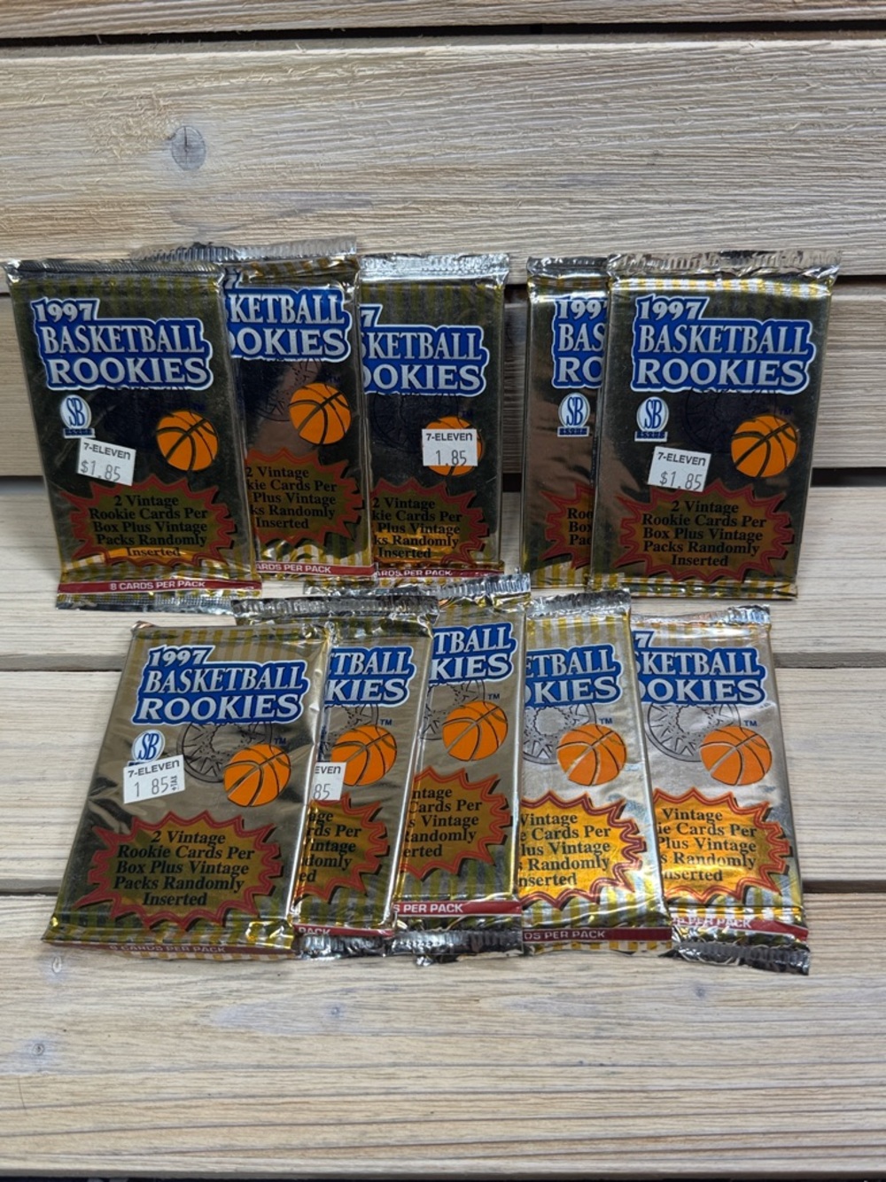 1997 Basketball Rookies (8 Cards Per Pack) - Packs of 10 Trading Cards